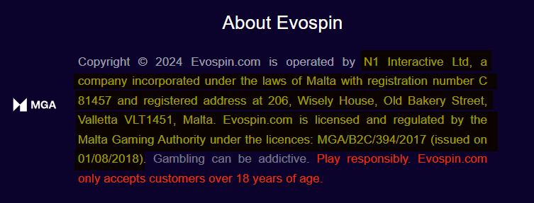 Evospin Regulation